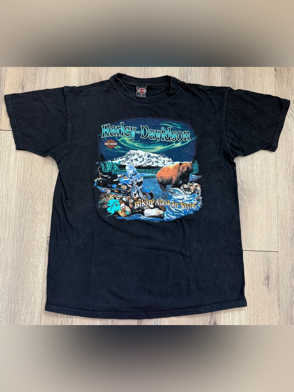 Vintage 1996 Harley-Davidson Fairbanks Alaska T-Shirt USA Sz XL